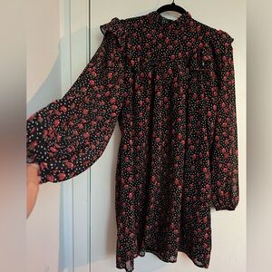 NASTY GAL Floral Ruffles Mini Dress